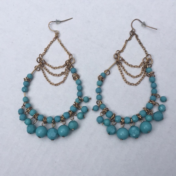 Anthropologie Jewelry - Beaded hoop earrings
